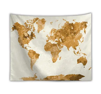 Карта мира гобелен 3D печатные настенные украшения гобелены Висячие Настенные одеяла для ткань для гостиной современный прямоугольный гобелен - Цвет: 16