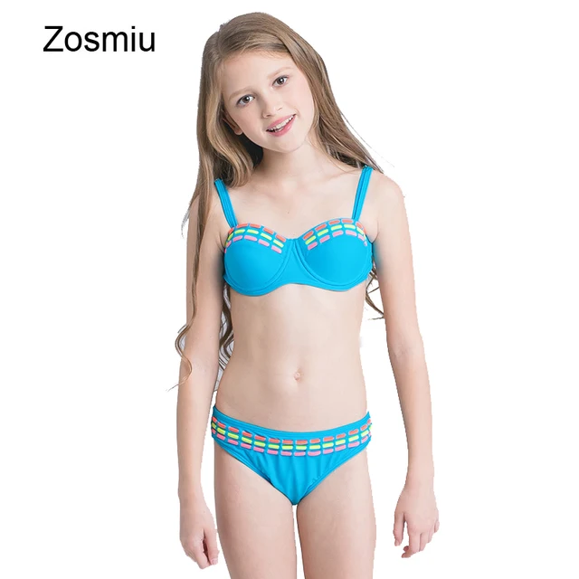 Zosmiu Colore di Contrasto Bikini Bambini Del Bambino Bordate ... Zosmiu Colore di Contrasto Bikini Bambini Del Bambino Bordate ...