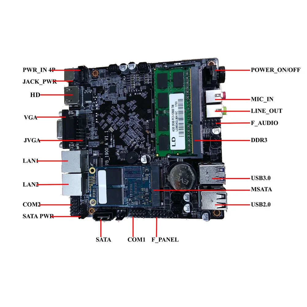 Двойной LAN мини ПК Intel Celeron N3160 микро безвентиляторный Minipc J1900 четырехъядерный Barebone компьютер 4K HD двойной HDMI портативный ПК