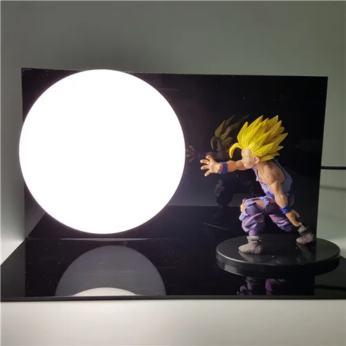 Dragon Ball Son Goku Vegeta Gohan Luminaria светодиодный ночник настольная лампа Dragon Ball декоративное освещение для комнаты Праздничные рождественские подарки - Испускаемый цвет: Цвет: желтый