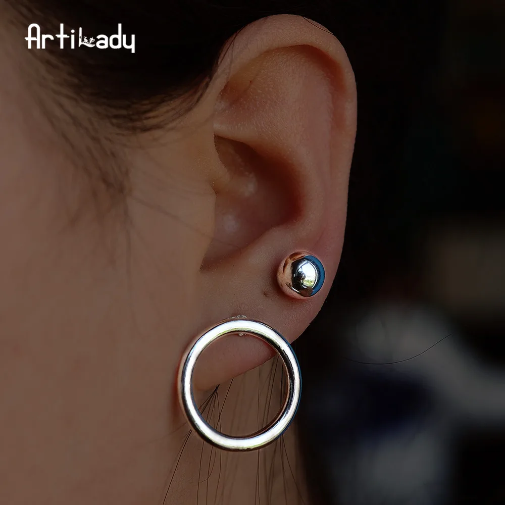 

Endless mini earrings for women round minimalist earrings set metal ball post stud earrings party jewelry dropshipping