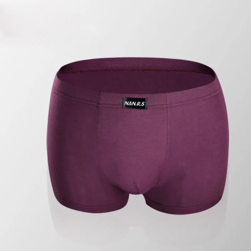 DANJIU бренд сплошной цвет мужское нижнее белье сексуальное мужские шорты мужские удобные шорты-боксеры дышащие трусы мужские боксеры Cueca - Цвет: burgundy