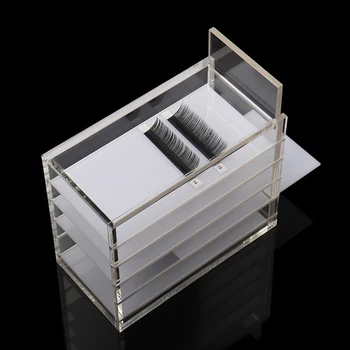 

5 Layers Lashes Individual lash Holder Case False Eyelash Storage Box Acrylic Pallet Volume Display Stand Container Makeup Tools