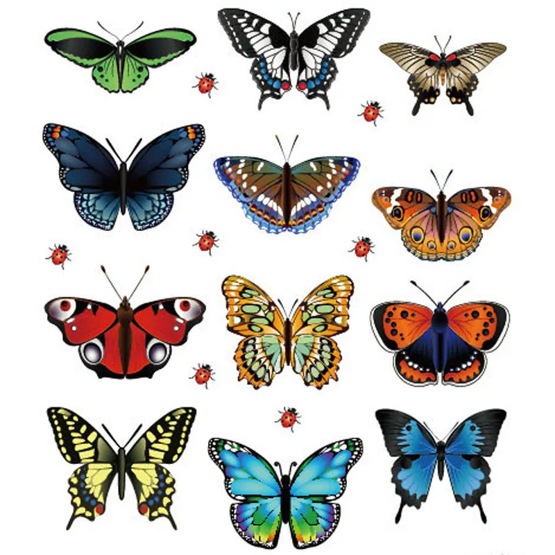 

Gratis verzending 12 stks PVC 3d Vlinder muur decor leuke Vlinders muurstickers art Decals home Decoration room wall art