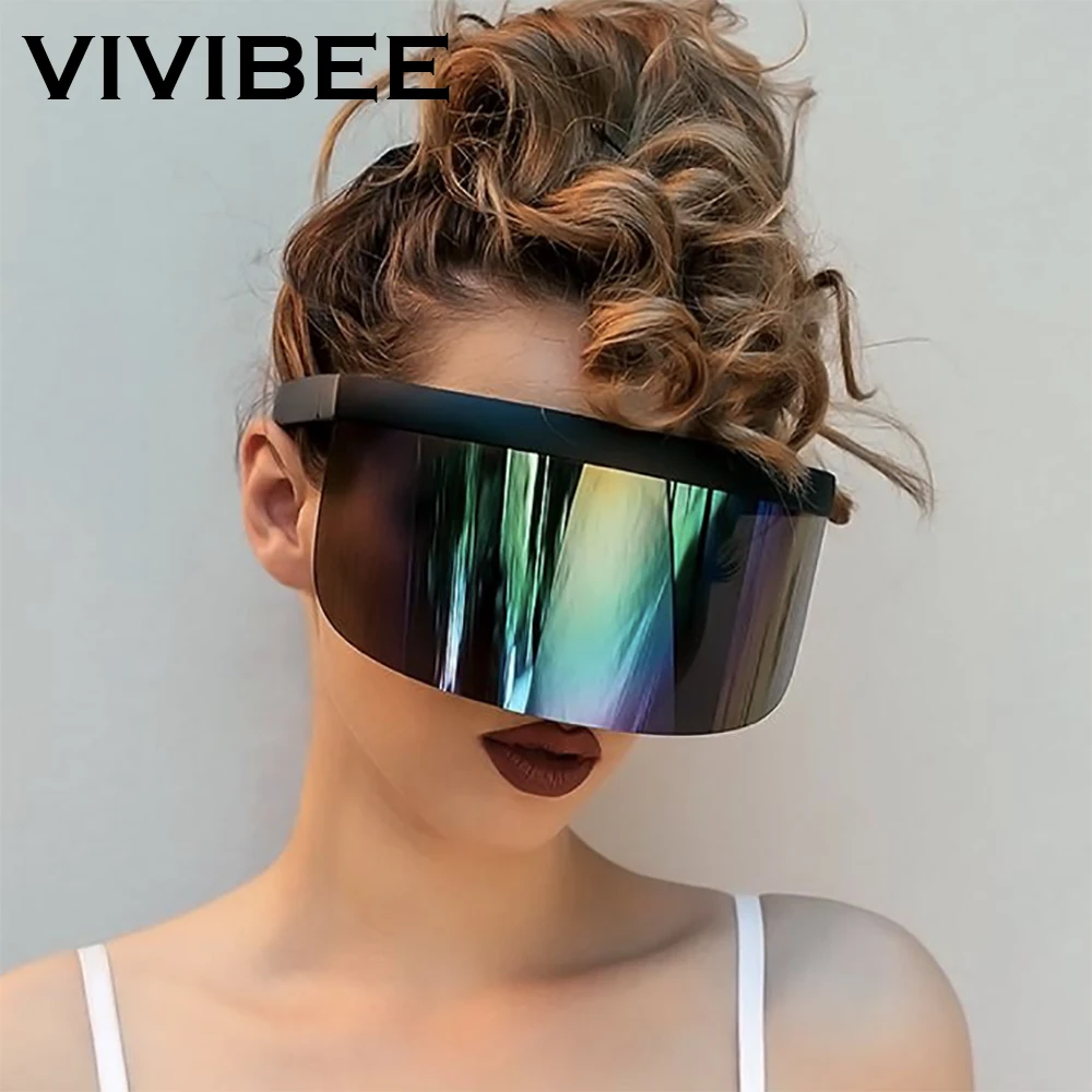 Futuristic Narrow Cyclops Color Mirrored Lens Visor Sunglasses | Visor  sunglasses, Cool sunglasses, Mirrored lens