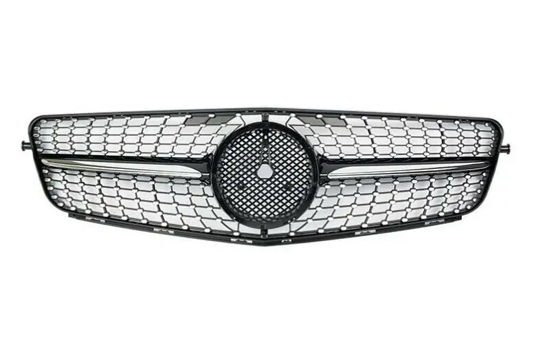 

For Mercedes-Benz C-class W204 C180 C200 C300 C250 C350 06 07 08 09 10 11 12 13 Diamond Style with Emblem Front Racing Grille