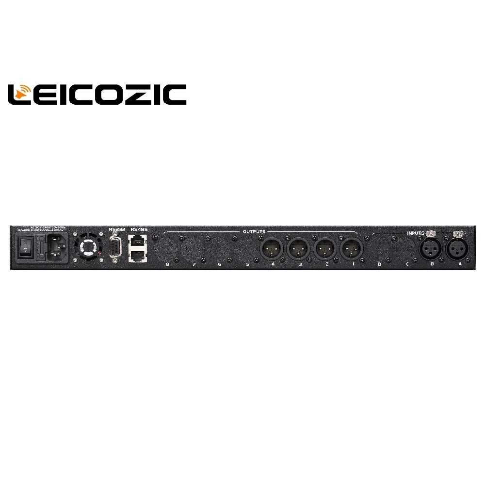 Leicozic DANTE 2,4 Профессиональный цифровой громкоговоритель процессор 2in4out pro аудио dj оборудование программное обеспечение управления processador AC220V