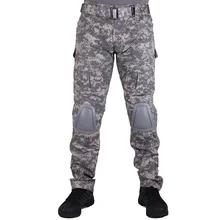 Камуфляжные военные штаны, мужские брюки тактические армейские брюки со съемными наколенниками ACU