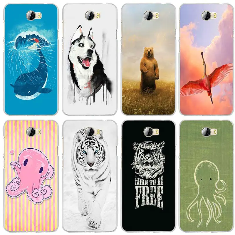 Soft TPU Slim Transparent Cover for Huawei P8 P9 P10 P20 P30 Honor 7 7X 7A 9 10 Mate Pro Lite Bags Funny Lovely Animals Wolf | Мобильные