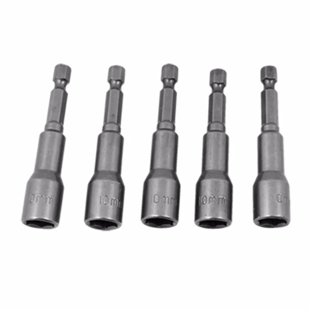 UXCELL 5 Pcs Quick Change Shank Power 10mm Hex Socket Nut