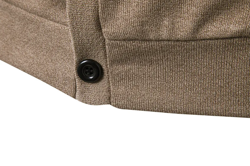 Модные осенние одноцветная мужская свитера высокого качества с v-образным вырезом тонкий кардиган повседневное пальто мужской свитер Трикотаж