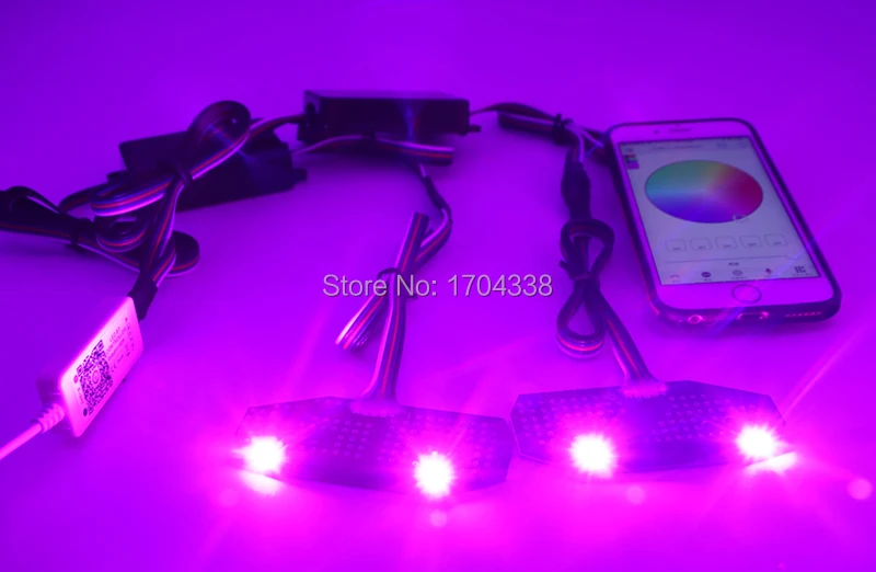 1 Set RGBW Multicolor LED DRL Board Lighting Kit For 2013-2014 Ford Mustang Smartphone Remote Contr