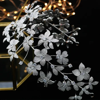 

ASNORA Chic Stretchy Crowns Tiaras for Brides Zircon Bridal Hair Accessories Wedding Crowns tiara de boda diadema