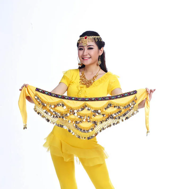 Женский аксессуар для танца живота с тонкими монетками|bellydance belt|coin hip scarveship scarf |