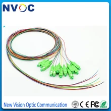 2 шт./лот, 12 ядер 1,5 м SM 9/125um SC/APC Волоконно-оптическая косичка, одномодовый 12 цветных 0,9 мм SC APC Волоконно-оптическая косичка/соединительный кабель