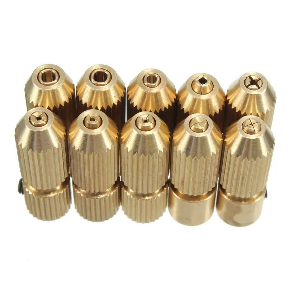 

G 2.3mm Brass Electric Motor Shaft Clamp Fixture Chuck Mini Small For 0.7mm-3.2mm Drill Micro Drill Bit Clamp Fixture Chuck T