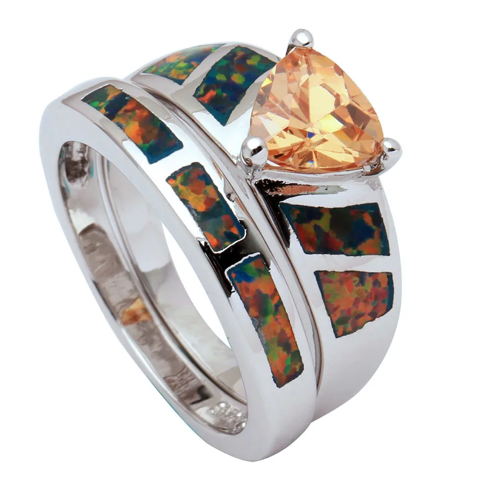 Buy fire opal ring set for women jewelry