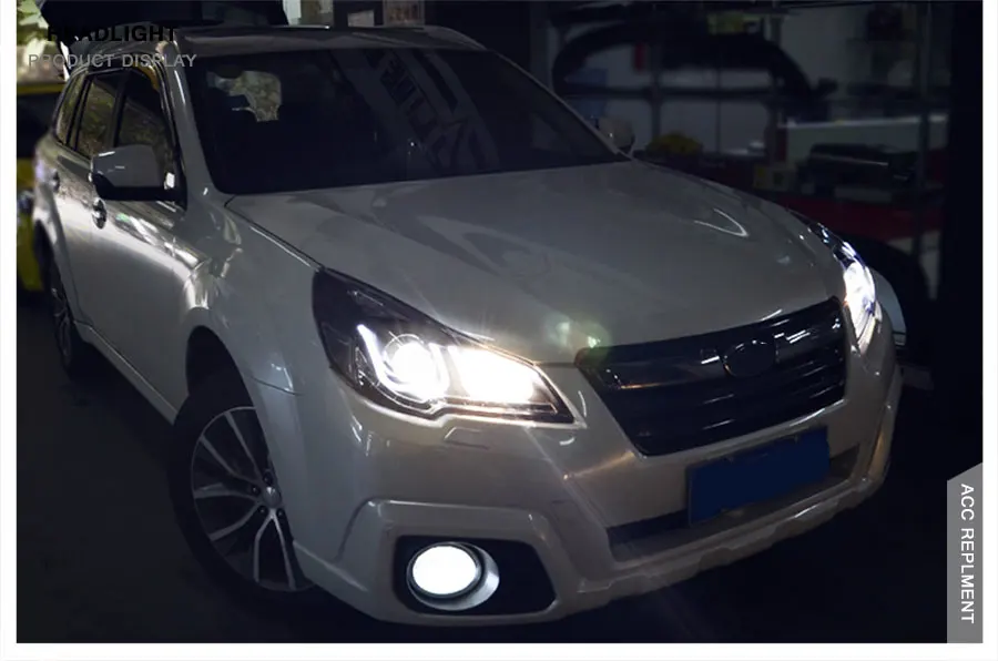 2 шт. светодиодный фары для Subaru Outback 2010-2013 светодиодный автомобильный фонарь ангельские глазки ксенон HID комплект Противотуманные фары светодиодный дневные ходовые огни