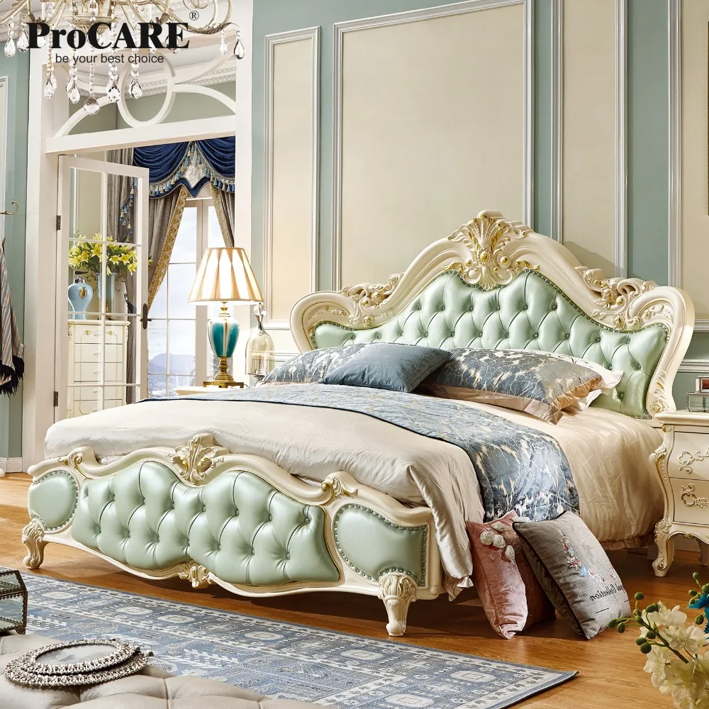 Роскошный европейский и американский стиль мастер спальня king size кровать твердая резьба кровать Романтический Кровать для принцессы