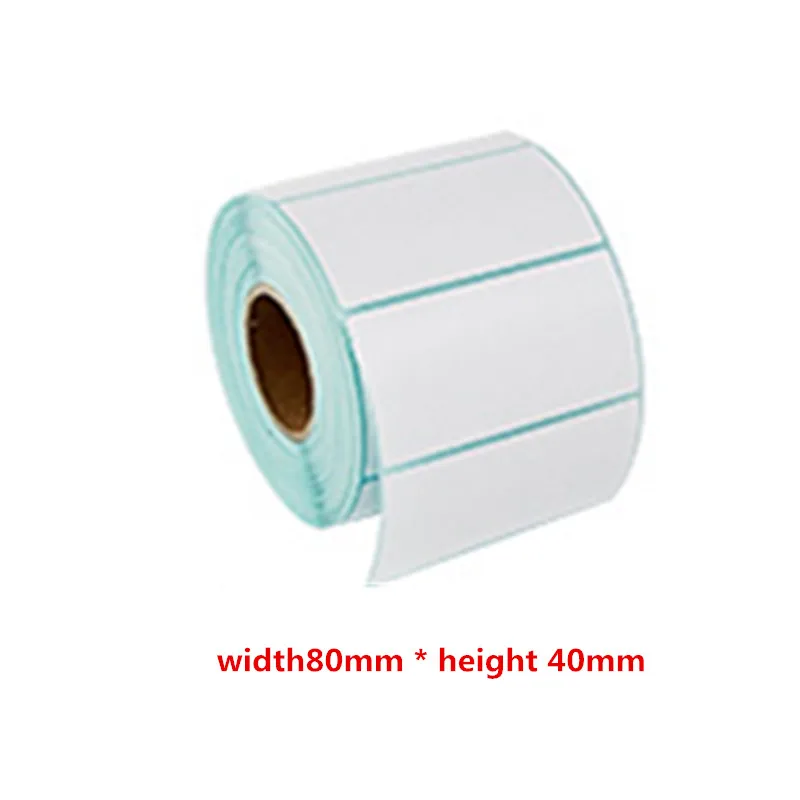 

One roll of 800 stickers for printing stickers with stickers of thermal sensitive labels at width80mm * height 40mm