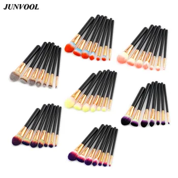 

Rainbow Flame Top Makeup Brush 7 Pcs Cosmetics Foundation Blending Blush Makeup Tools Powder Eyeshadow Cosmetic Brushes Set