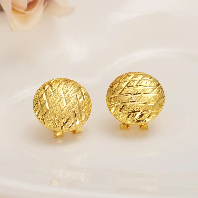 Gold Afrika Madchen Schone Runde Clip Stud Ohrringe Fur Kinder Kinder Aros Frauen Girlsboy Schmuck Afrikanische Weihnachten Geschenk Ohrclips Aliexpress