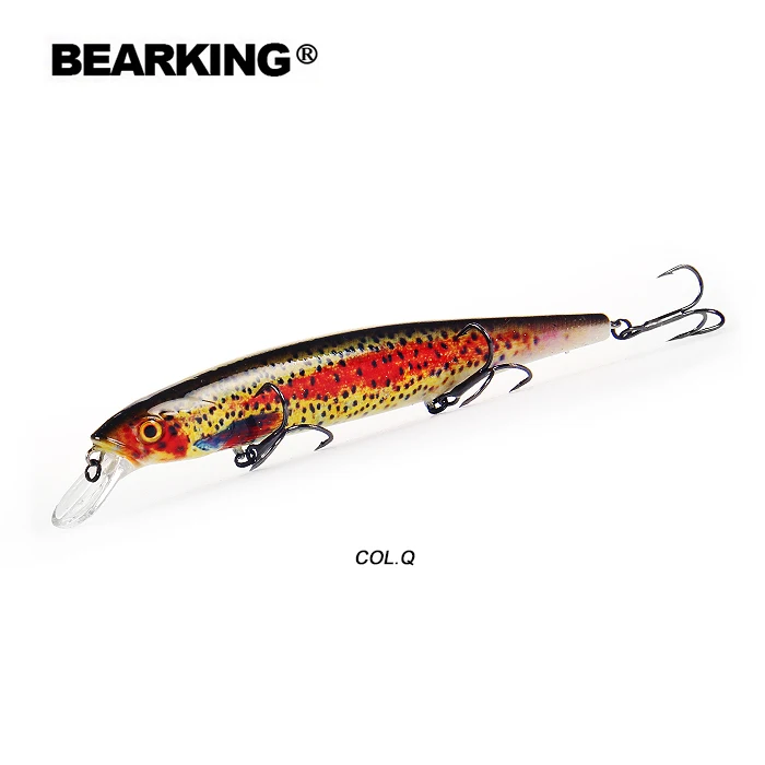 Bearking 128 мм 23 г новая популярная модель, профессиональная качественная рыболовная приманка, жесткая приманка для дайвинга, 1,5 м качественный Воблер для мелкой рыбы - Цвет: Q