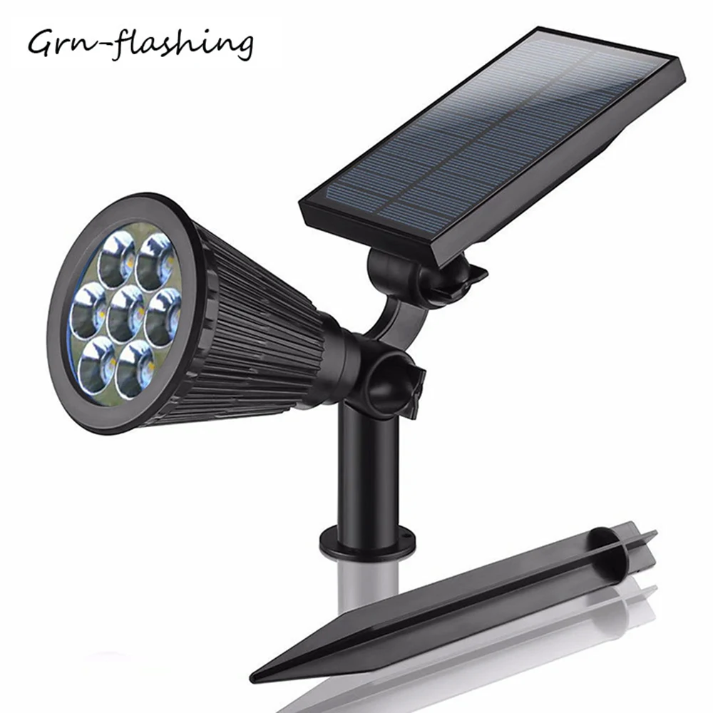 Outdoor Waterproof Solar Garden Light 7 LED RGB Lawn Lights Spot For Yard Path Wall Flood Decoration Landscape Lamp | Лампы и