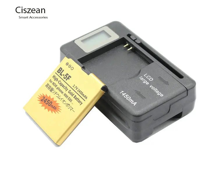 Ciszean BL 5F / BL5F 2450mAh умный мобильный телефон Золотой сменный аккумулятор + зарядное