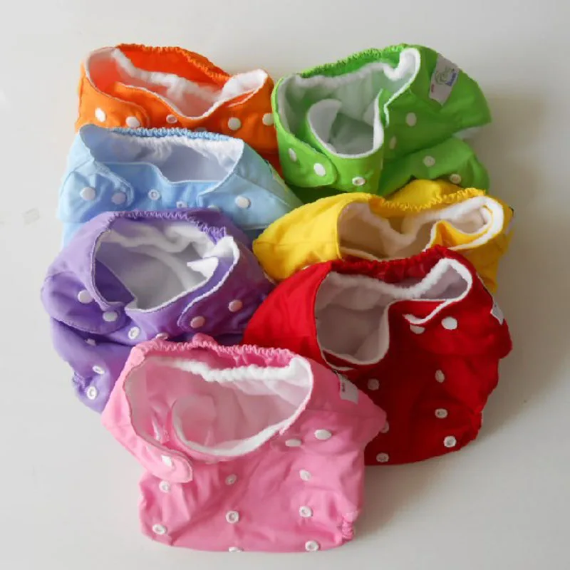 Reusable Baby Diapers Cover Washable Nappies Cotton Cloth Diaper  Adjustable Size Winter Seasons 3 Version With Charcoal Inserts
