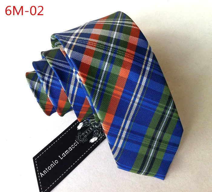 CityRaider Топ Шелковый Галстук Мужской тонкий галстук 6 см 24 цвета классические галстуки в клетку для мужчин свадебные галстуки вечерние галстуки LD007 - Цвет: 6cm2