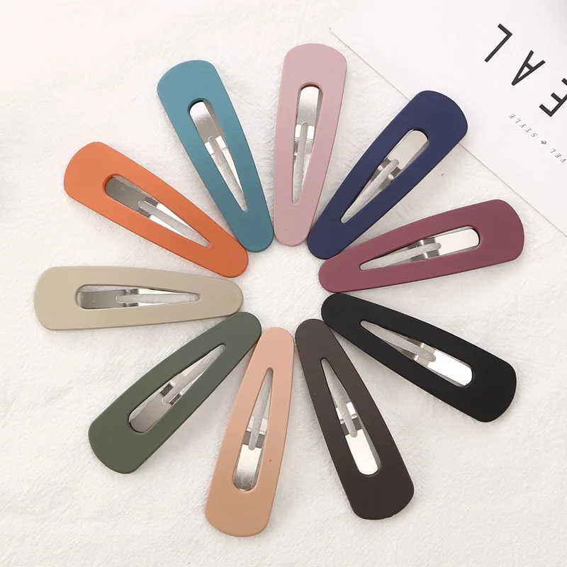 9CM Big Hair clips New Fashion For Girls Frosted Color Water Drips Elegant Hair Pins Hot Sale Barrettes Hair Accessories