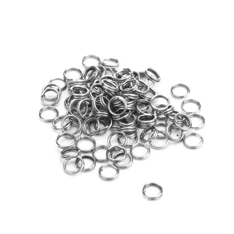 50pcs/Set Stainless Manganese Steel Split Ring Double