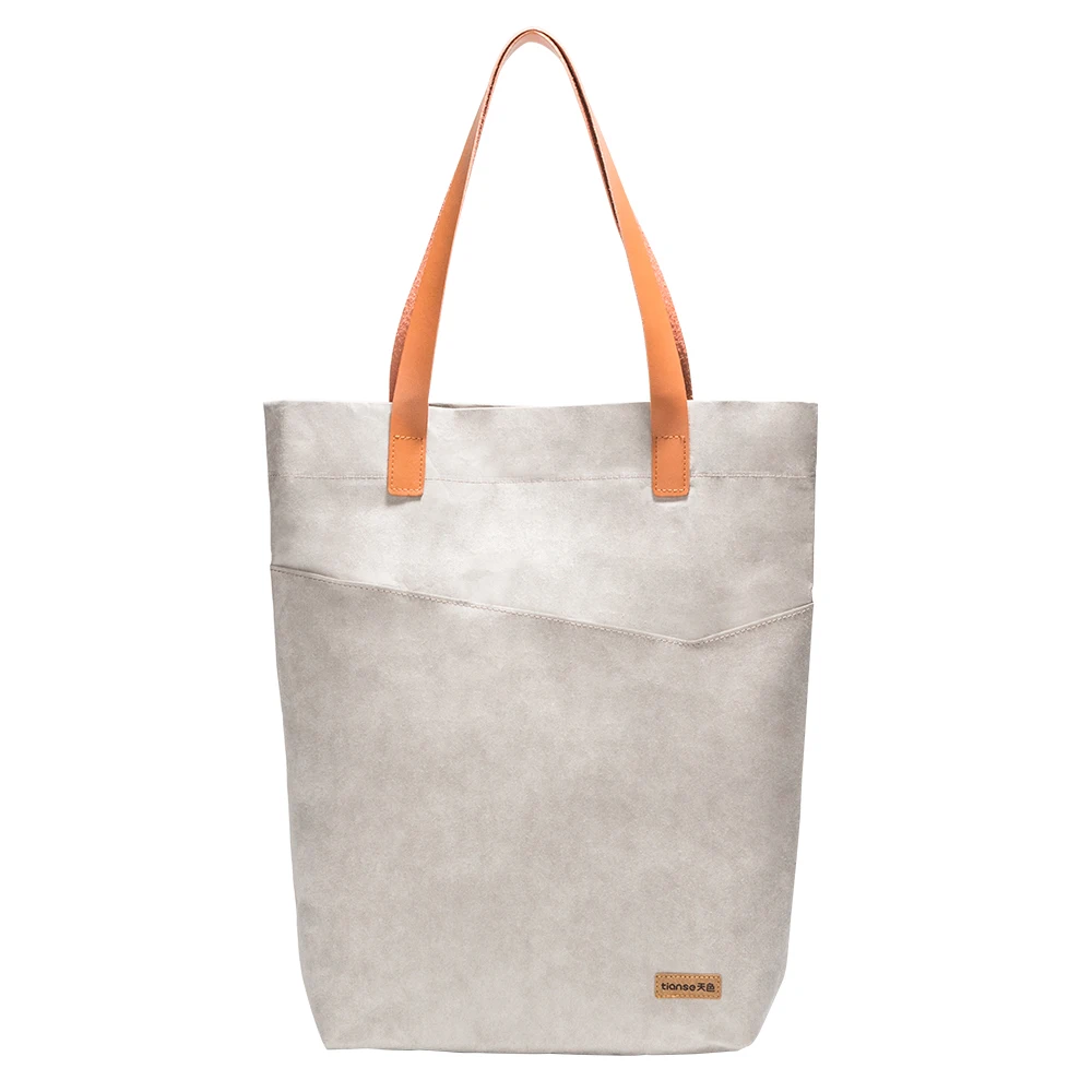 TIANSE V-Kraft промытый крафт-бумага горизонтальная сумка-тоут DIY Рисование на сумке экологически чистый моющийся (39,5*35*1)