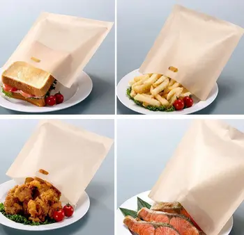 

High Temperature Non-stick Reusable Teflon Cooking Bag Microwave Oven For Sandwiches Baking Toast Grilled Cheese
