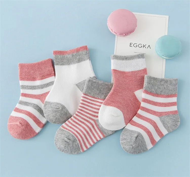 Lawadka 5 пар/лот хлопковые полосатые Детские носки для новорожденных носки для мальчиков и девочек милые носки Размеры SandM