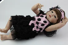 Collectible 23 Inch Full Silicone Vinyl Reborn Girl Dolls Realistic Newborn Baby Toys Baby Alive Dolls Kids Birthday Kids