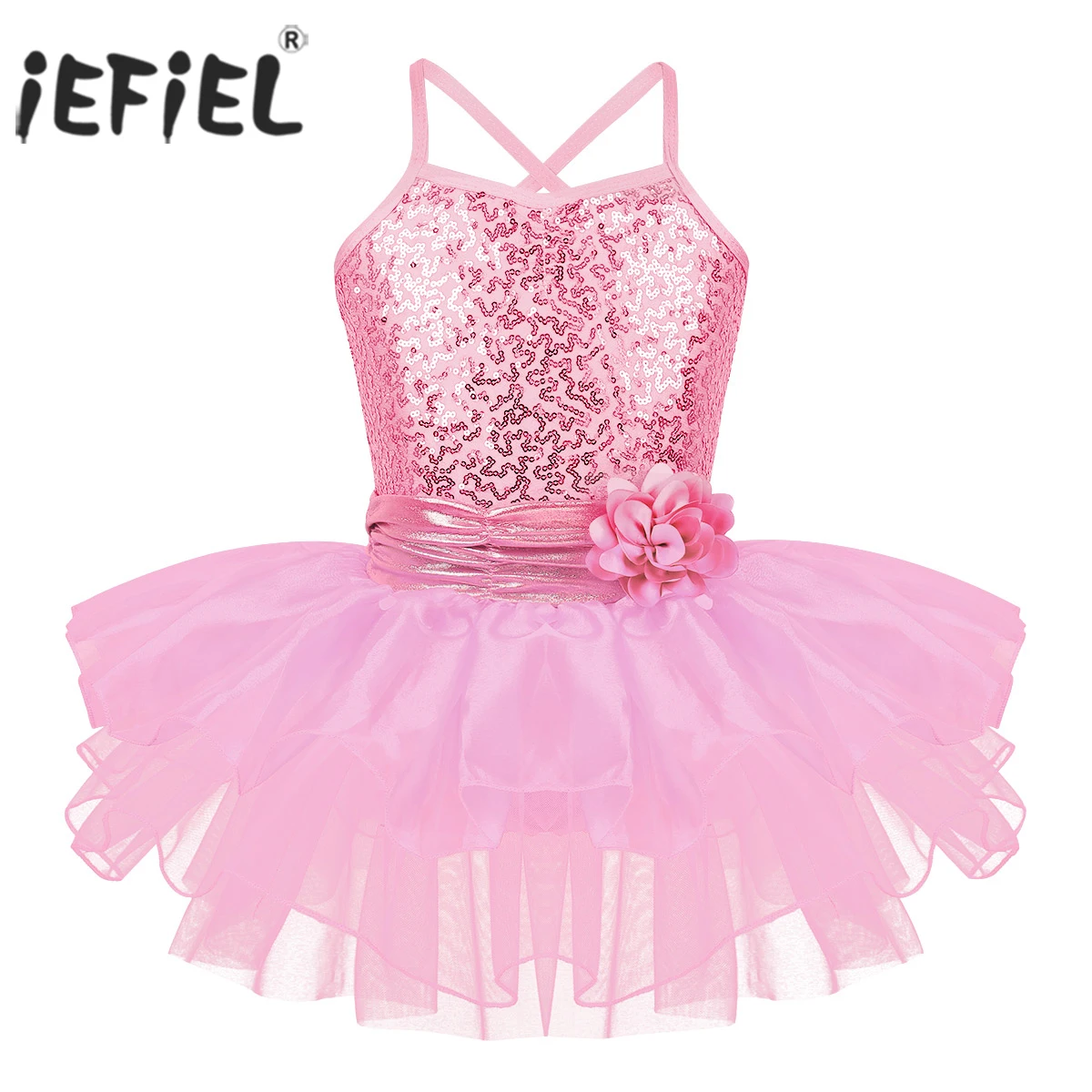 Girls Gymnastics Ballet Dress Kids Leotard Tutu Skirt Party Dance Wear Costumes