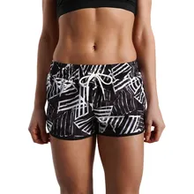 Женские шорты для йоги, модные, новые, с принтом, удобные, для занятий спортом, одежда, свободные, на шнуровке, женские, пуш-ап, для фитнеса, шорты средней высоты