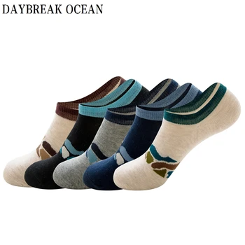 

5 Pairs Camouflage Men Socks Cotton Fashion Casual Ankle Socks Slippers Invisible No Show 2018 Spring Summer Boys Short Socks