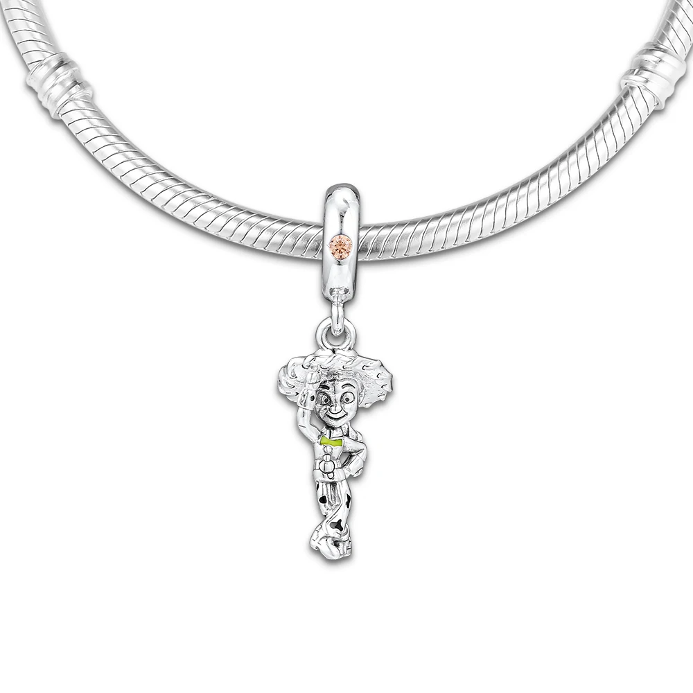 

Fits For Pandora Beads Bracelets Jessie Dangle Charms 100% 925 Sterling-Silver-Jewelry Free Shipping