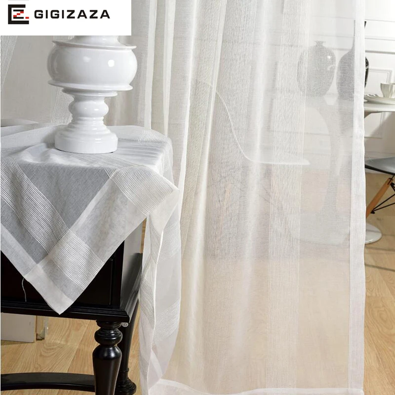Mr John белый Jaquard вуаль шторы для гостиной GIGIZAZA стержень карман Тюль с драпировкой дешевые окна отвесный процесс Отделка Размер