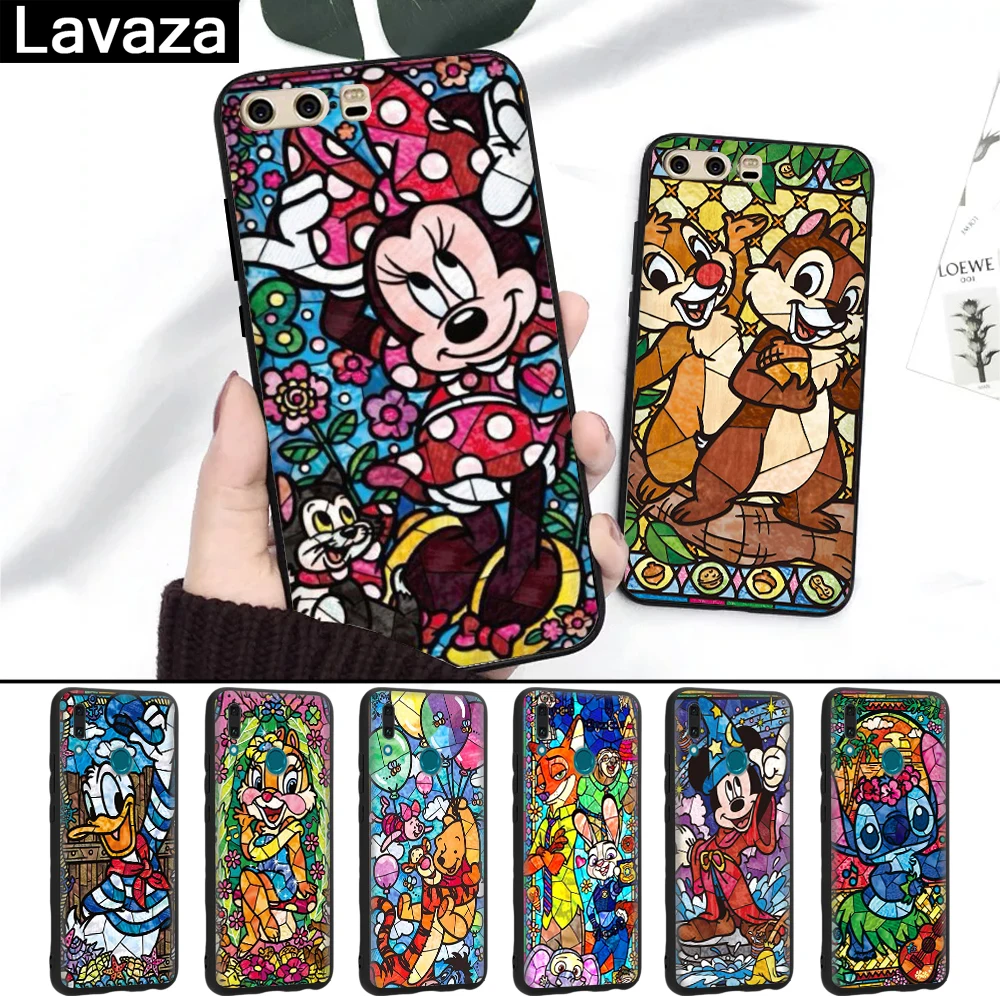 

Lavaza Fairy stained Mickey Mouse Donald Duck Silicone Case for Huawei P8 Lite 2015 2017 P9 2016 Mini P10 P20 Pro P Smart 2019
