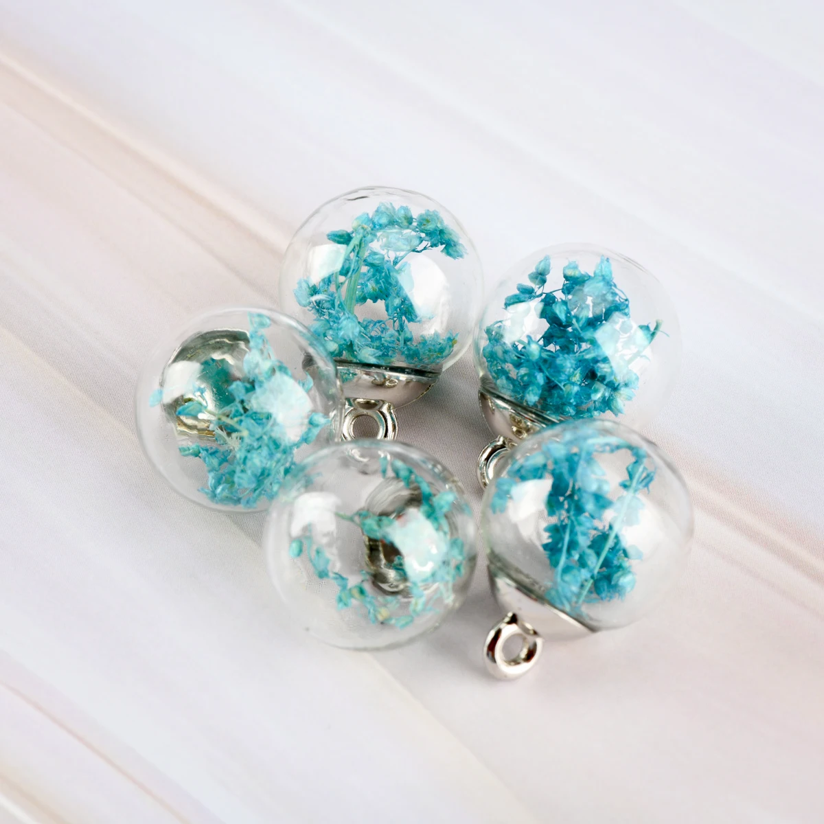 1610pcs Alloy Hook Hollow Glass Pendant Glass Charms Pendant Handmade