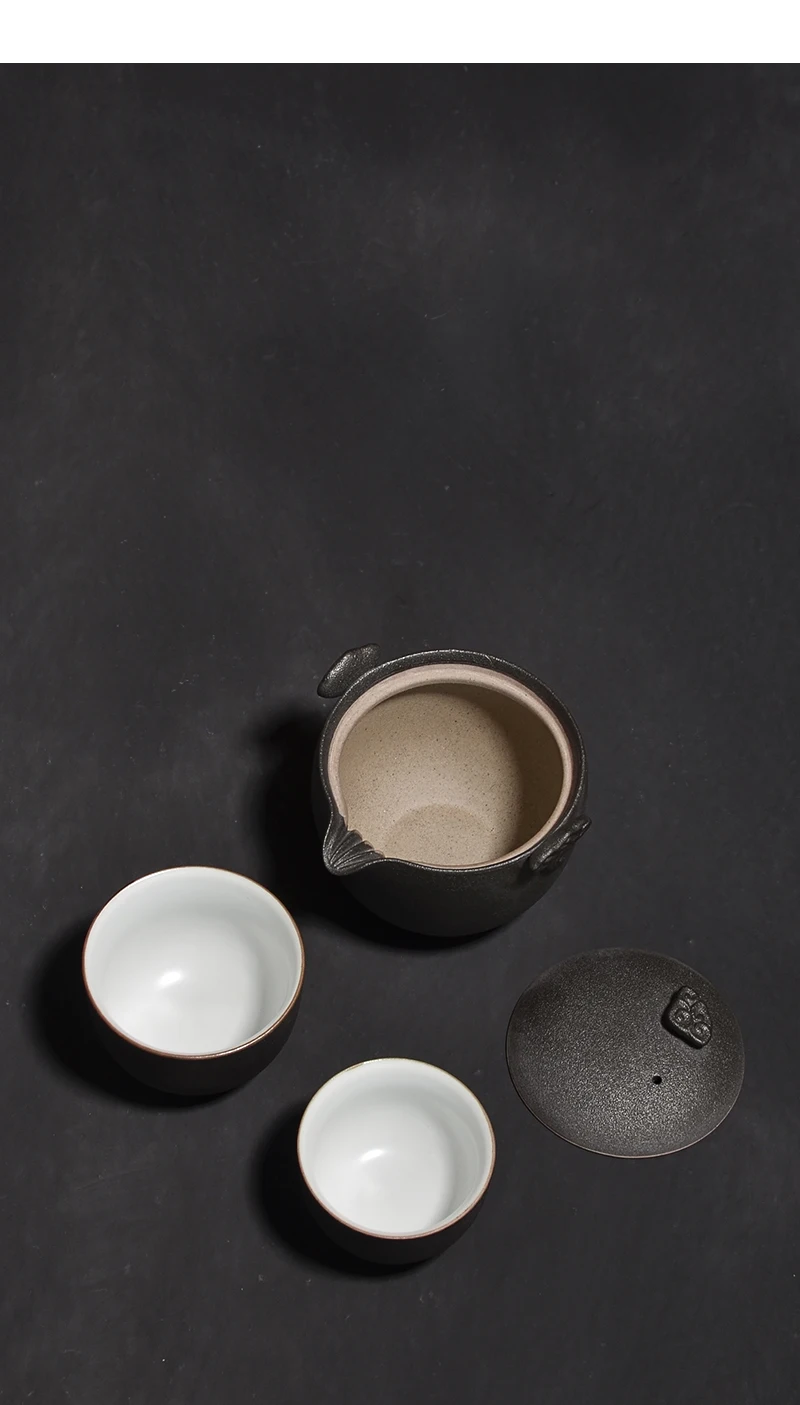 TANGPIN керамический чайник gaiwan с 2 чашками портативный дорожный чайный набор Посуда для напитков