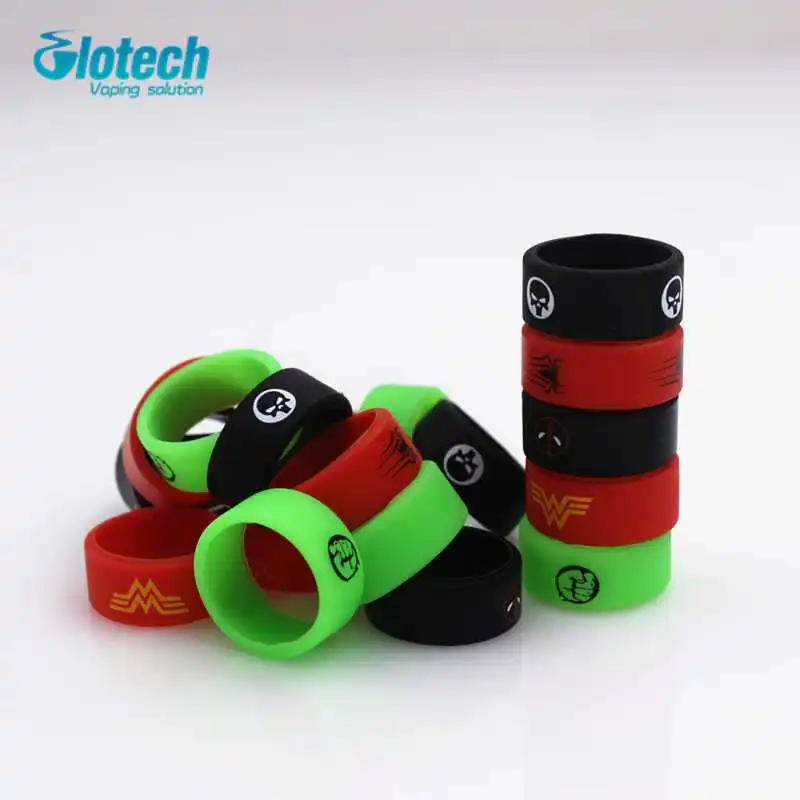 Glotech 100pcs New silicone rubber vape ring decorative band for 18650 mechanical mod 22mm mod rda rba vaporizer Atomizer Glotech 100pcs New silicone rubber vape ring decorative band for 18650 mechanical mod 22mm mod rda rba vaporizer Atomizer