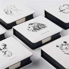 Офисный Настольный полиуретановый картон, коробка для хранения памяток в виде животных, бизнес канцелярские принадлежности, студенческие бумажные блокноты, коллекционная коробка