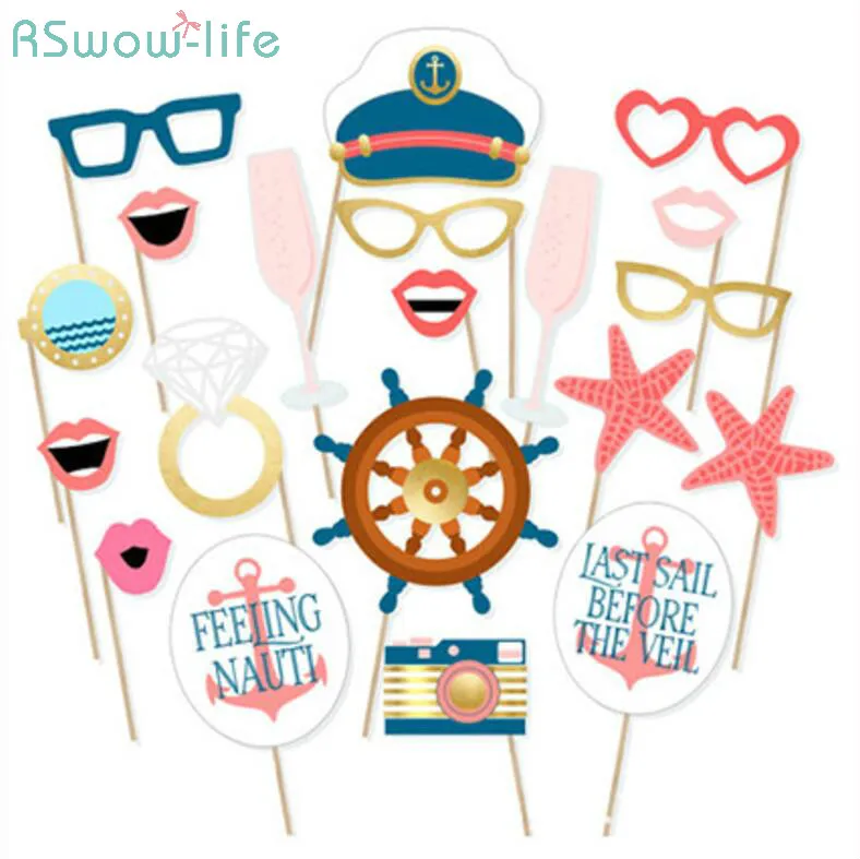 

20 Children's Birthday Party Sailing Funny Modeling Birthday Photo Props Festival Party Supplies