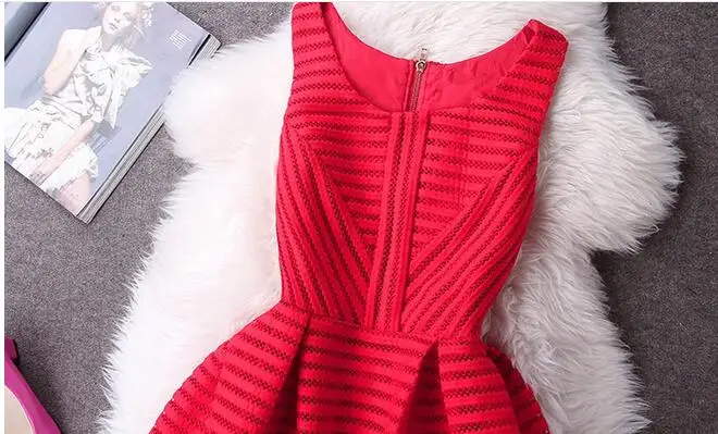 Joyinparty extured Fit Flare летние женские платье выдалбливать круглым вырезом одежда без