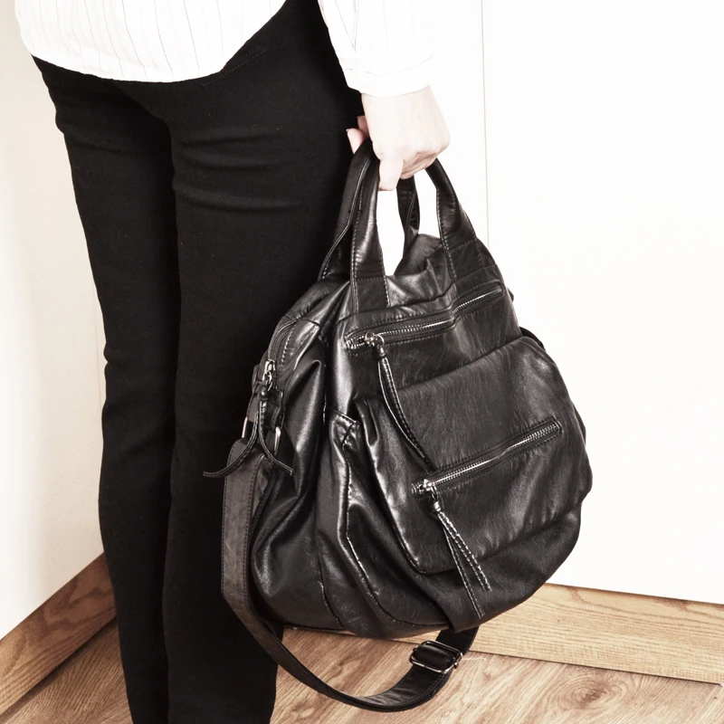  2019 top-handle ladies casual Hobo Women Messenger Bags Cross body Soft PU Leather Shoulder Bag Fem - 32885988130